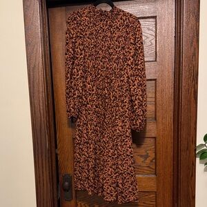 a new day Black and Brown Long Sleeve Dress